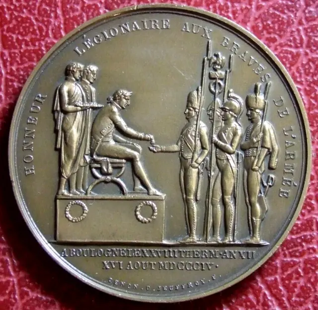 Napoleonic wars oath of army of England at Boulogne camp 1804 medal by JEUFFROY