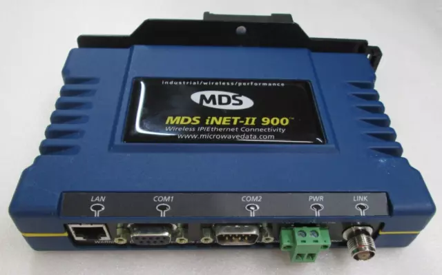 GE MDS iNET II 900 - Remote Ethernet Bridge w/ DIN Rail Mount & Power Connector