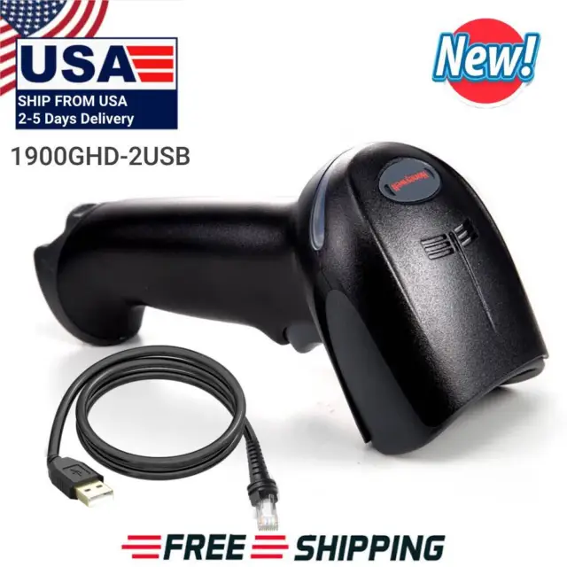 Honeywell Xenon 1900 Barcode Scanner 2D Area-Imaging Includes USB Cable