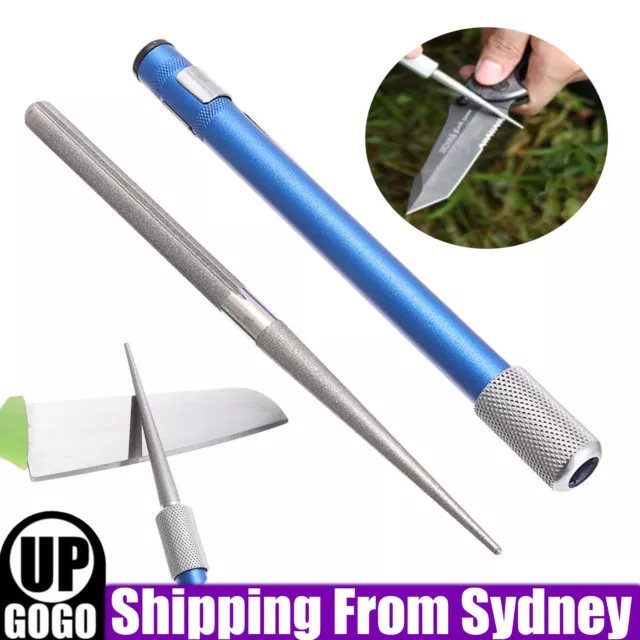 Mini Pen Sharpener Knife Diamond Grit Tool Outdoor Fish Hook Sharpening Tool NEW