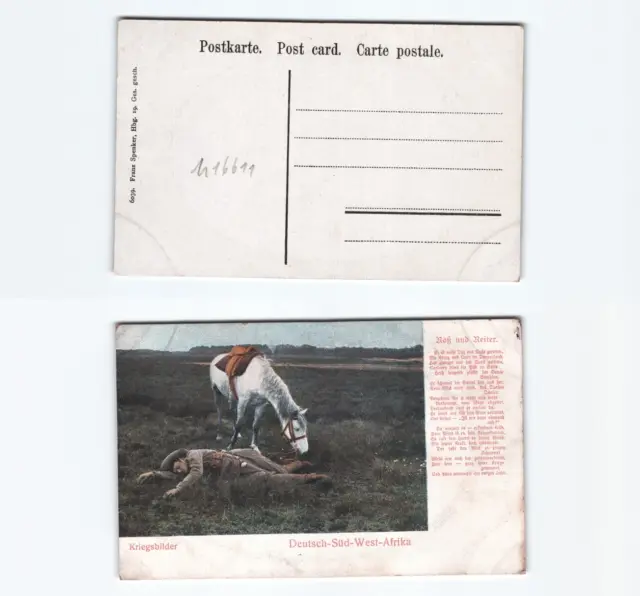 (n16611)   Ansichtskarte Schutztruppe Liederkarte Deutschsüdwestafrika, ung