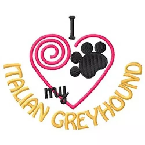 I Heart My Italian Greyhound Ladies T-Shirt 1411-2 Size S - XXL