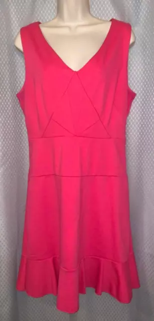 Jennifer Lopez hot pink ponte knit dress size 12