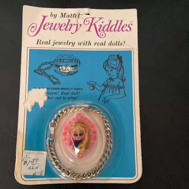 Vintage Liddle Kiddles Jewelry Heart Shaped Bracelet Little Doll Locket Mattel