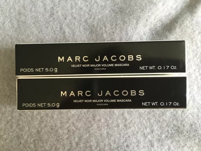 2 (Two) Marc Jacobs Velvet Noir Major Volume Mascara Travel Size 0.17oz BNIB