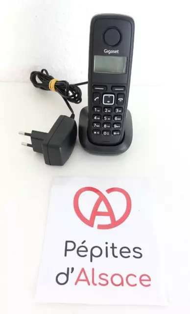 Gigaset AL117H DECT Téléphone Fixe Sans Fil Agenda 50 contacts Et Répondeur Noir