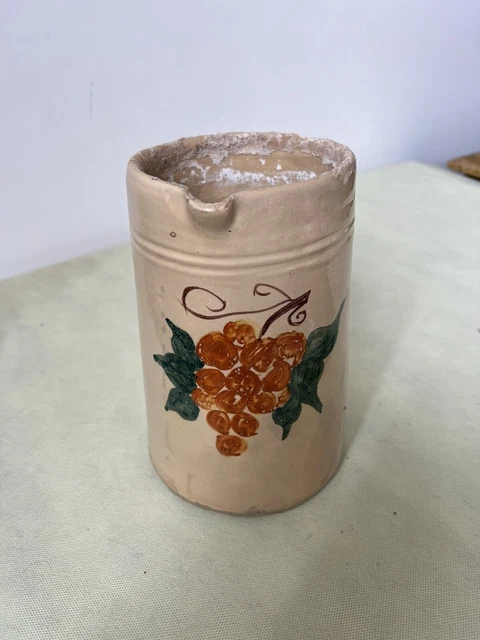 VINTAGE CERAMICA CARAFFA BROCCA 21 CM GROTTAGLIE  PUGLIA PUGLIESE XX Secolo