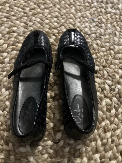 Cole Haan Black Leather Mary Janes Slip Ons Shoes Us Womens Sz 6.5 B