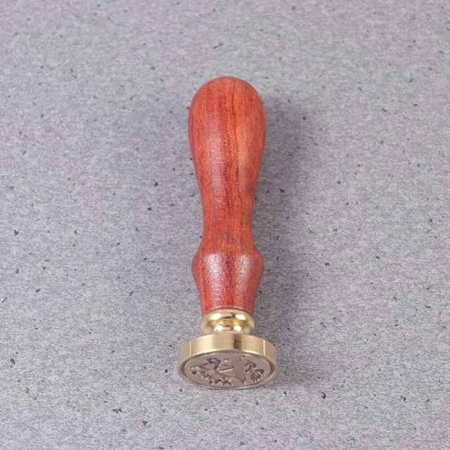 Sceau De Cire Dragon - Tampon En Laiton Et Bois 25mm - Pour Invitations, Mariage, Cartes De Vœux - DELORIGIN