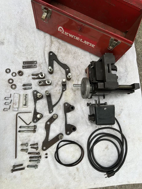 🇺🇸Kwik-Way Power Feed Brake Kwik-Lathe 108-1092-54 W/Accessories Brackets🇺🇸