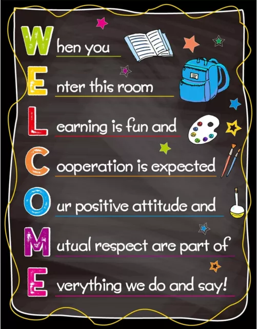 Welcome Classroom Art Back to School Classroom Poster Picture Print