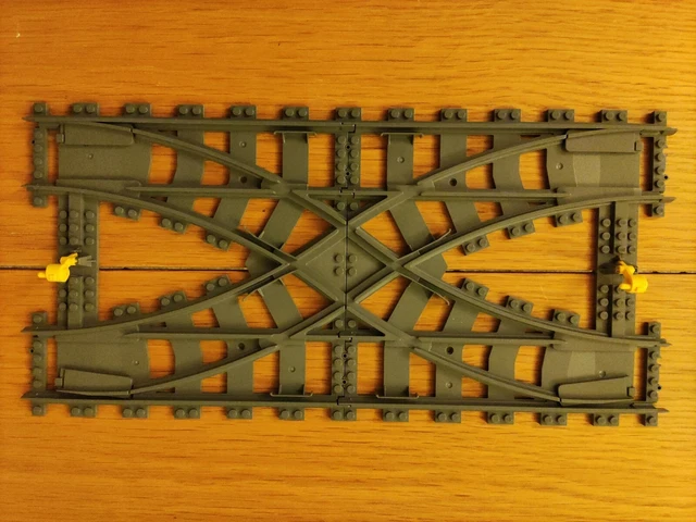 LEGO 7996 TRAIN double switch points crossing track Perfect