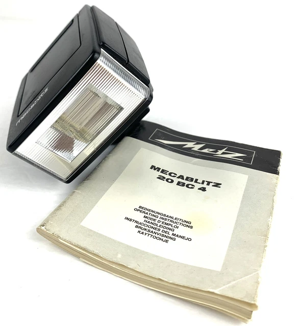 Metz Mecablitz 20 BC 4 shoe mount flash With Manual Vintage Untested
