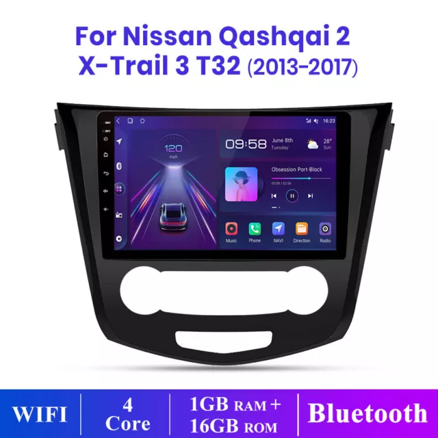 For Nissan Qashqai 2 X-Trail 3 T32 Stereo Radio Head Unit 9'' Android 11 GPS Nav