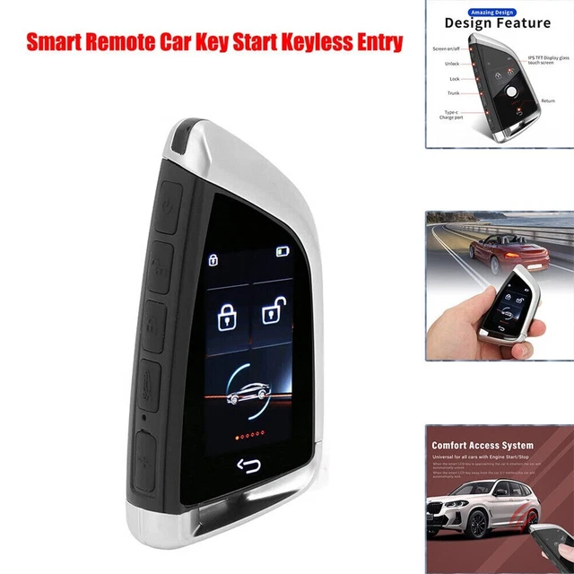 Smart Remote Chiave Auto HD LCD Touch Screen Telecomando Auto Tasto Start Kit Ingresso Senza Chiavi