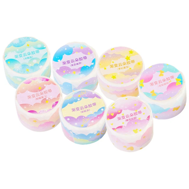 7 Rollen Bastelband Washi-Tape Handkonto-Bänder für Dekor Sammelalbum Basteln