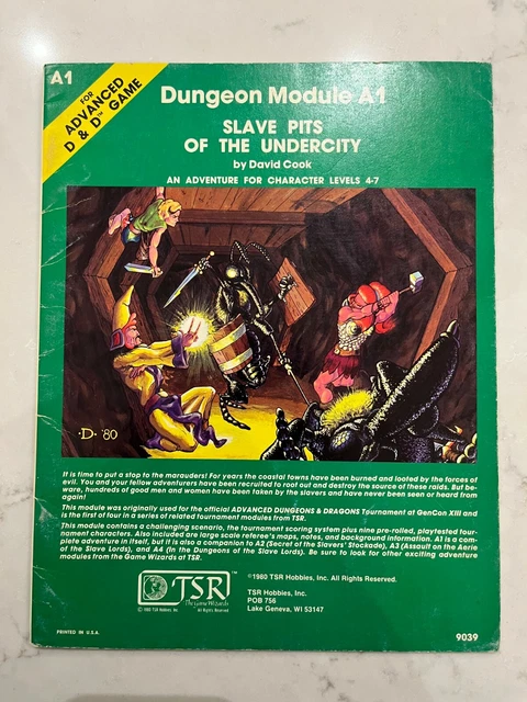 A1 ADVANCED DUNGEONS & Dragons Slave pits of the Undercity $42.00 ...