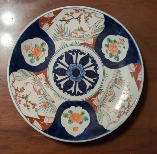 Antique Imari Charger Large Plate Japanese Porcelain Hand Painted