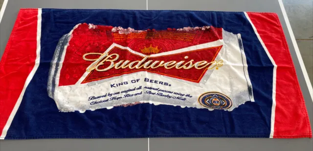 official Budweiser King of Beers Beach Towel 27x55 Budweiser tag