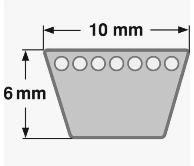 Klassischer Keilriemen Profil Z/10 mm von 800mm bis 2000mm