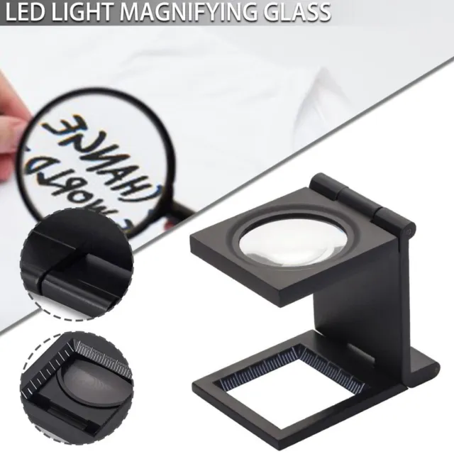 Handheld Mini Magnifying Glass 100X Microscope LED Light Jewelry