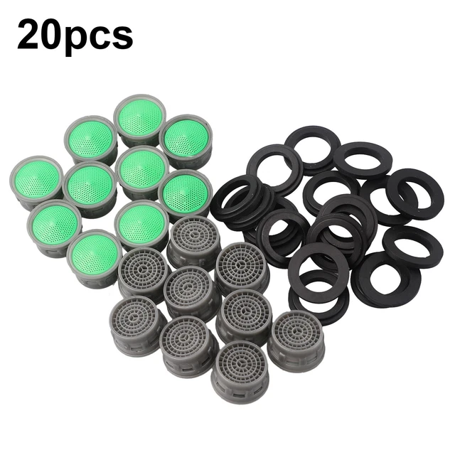 21MM PLASTIC INSERT Replacement Faucet Basin Tap Aerator 20pc Fine Mesh