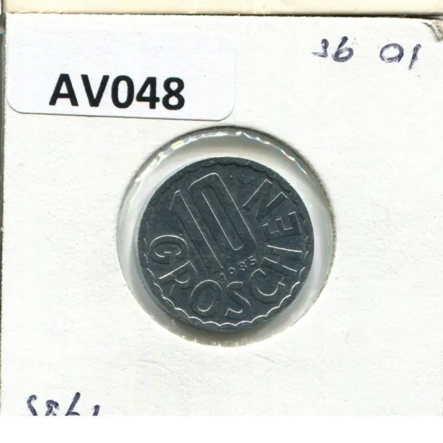 10 GROSCHEN 1985 AUSTRIA Coin #AV048C