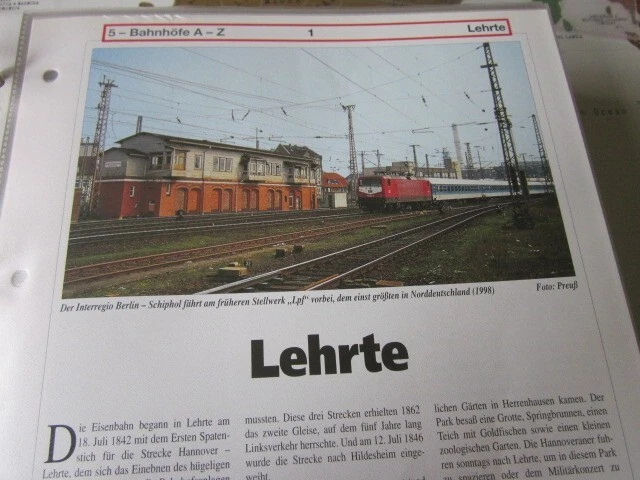 BAHNHOF UND GLEISPLAN N Lehrte Niedersachsen 8S EUR 7,35 PicClick DE