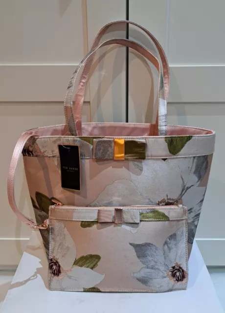 Ted baker deanie bow on sale leather small shopper bag
