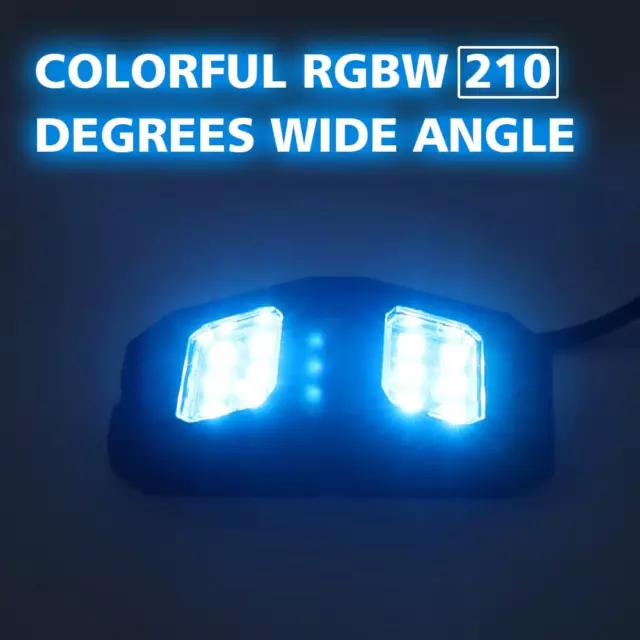 SUNPIE 4 Pods Upgraded 210 Degrees Wide Angle RGBW LED Rock Lights App/Remote... 3