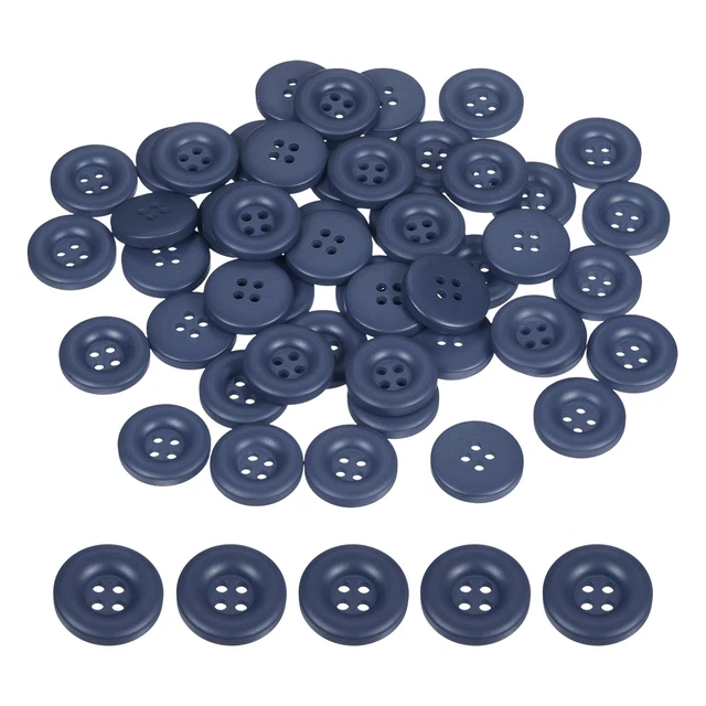 Lot De 12 Boutons Anciens Couture Bleu Clair - Occasion Vintage - Fabriqué En France, Forme Ronde