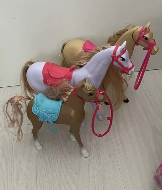 Barbie Doll Horses Pony X3 Bundle Lot