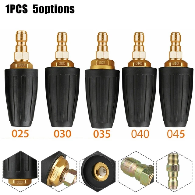 1/4 Puissance Pression Rondelle Buse Rotatif Turbo Spray Tip 2.5-4 Gpm 4000 Psi