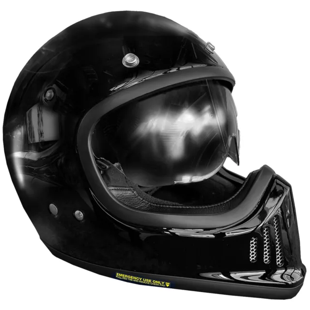 Shoei Ex-Zero Noir Casque Intégral Casque de Moto Rétro 80er Double-D