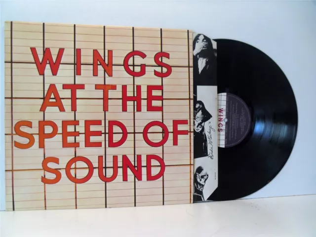 WINGS at the speed of sound LP VG+/EX, PAS 10010, vinyl, album, with inner, uk