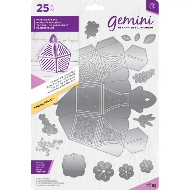 Gemini - Honeycomb Favour Box Dimensional - Cutting Dies by Crafters Companion