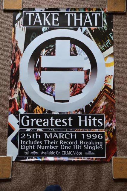 TAKE THAT greatest hits, 2 x promotional posters for the album from 1996