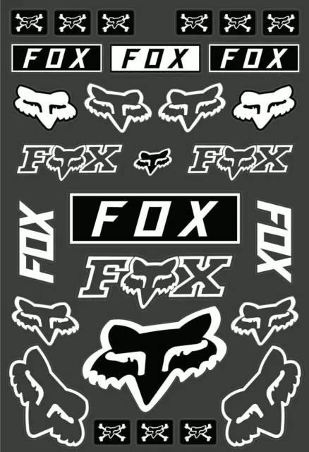 Fox Racing Shox Logo Fox Aufkleber 17,5cm Schwarz