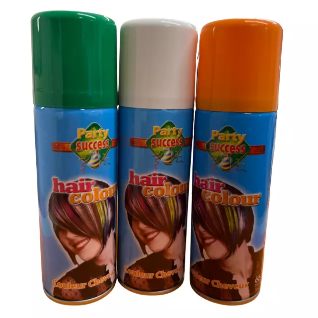 St Patricks Day Ireland Flag Green White Orange Leprechaun Hair Spray Colour