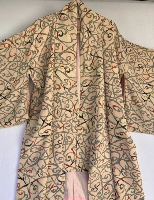 Vintage Handmade Long Kimono Japanese Style One Size Women's