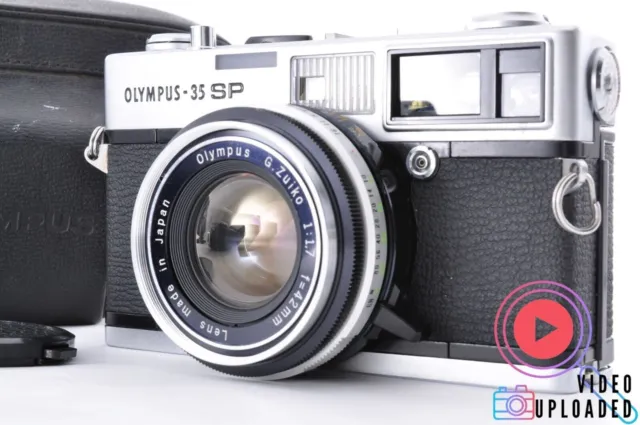Olympus 35 SP Rangefinder 35mm Film Camera Silver w/Case [Near Mint] From JAPAN