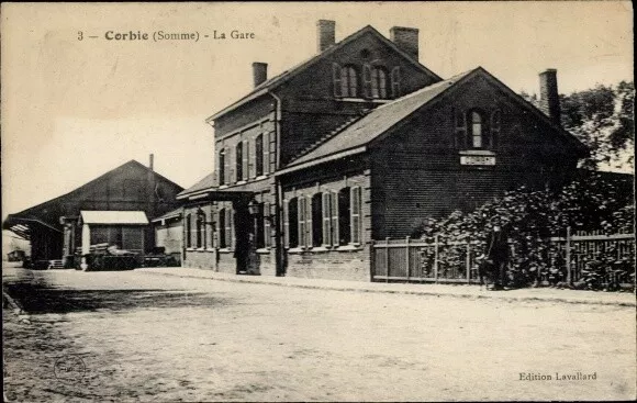 Ak Corbie Somme, La Gare - 3854131