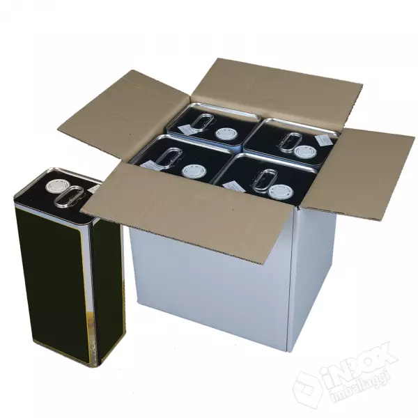 Cajas de Cartón Para 4 Latas de Aceite De Litros 5 - Venta 40 Cajas