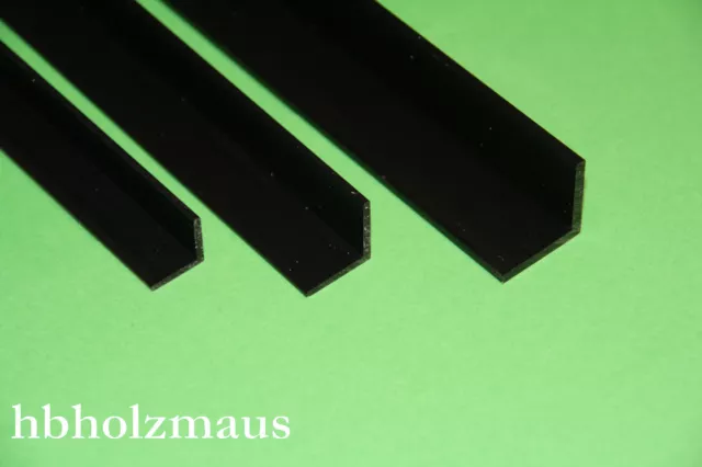 (6€/m) PVC Winkelprofil L Profil Schwarz 25 x 25 x 3 mm Länge wählbar