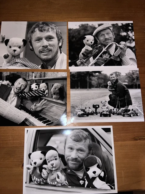 Collection 5 rare original press photos  MATTHEW  CORBETT / SOOTY  SWEEP SOO/SUE