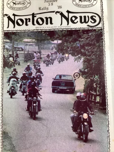 Norton Motorcycles News 1986 USA Owners Shop Ads Rally Georgia Olsen Snipes