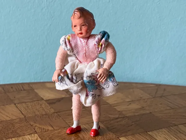 Mädchen Caco 60er Puppe Biegepuppe Puppenhaus Puppenstube 1:12 dollhouse doll