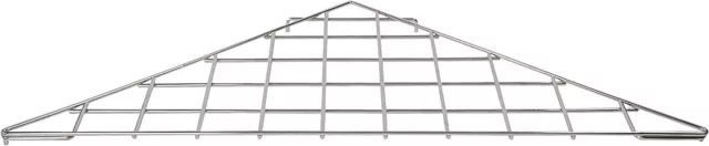 Triangle Chrome Wire Grid Slat Grid Shelf Set of 2 Metal Corner 24"x 24" x 32