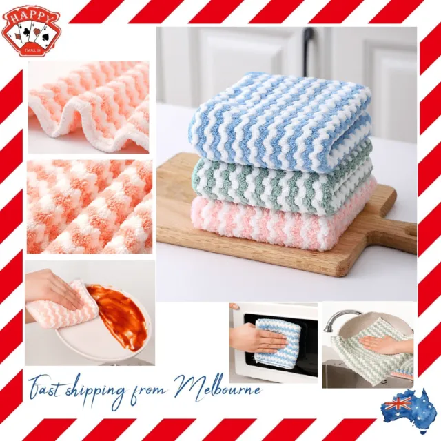 UP to 20 Microfibre Cleaning Cloth Microfiber Dish Glass Kitchen Towel Washing