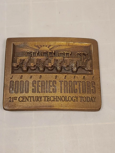 JOHN DEERE 8000 Series Tractors 1994 21st Century Technology Belt Buckle USA
